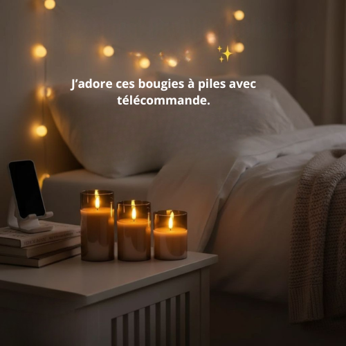 Bougies LED Flamerick® avec télécommande & minuterie – 2 ans de garantie
