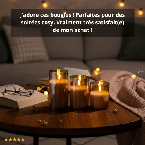 Bougies LED Flamerick® avec télécommande & minuterie – 2 ans de garantie